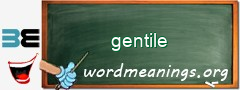WordMeaning blackboard for gentile